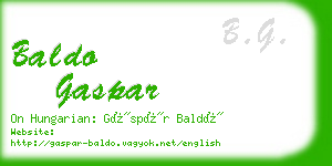 baldo gaspar business card